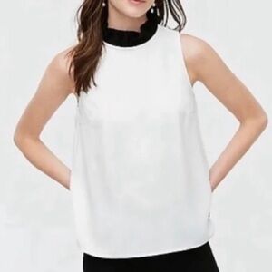 J.Crew Ruffle-neck Top in 365 Crepe